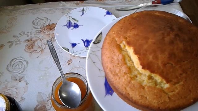 Пирог апельсиновый с мандариновым джемом.