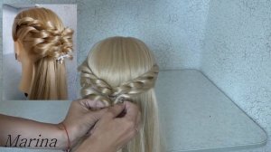 Прическа из резиночек на распущенные волосы