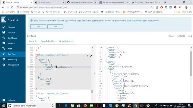 Tutoriel Elasticsearch; Recherche -Query et filtre term смотреть онлайн