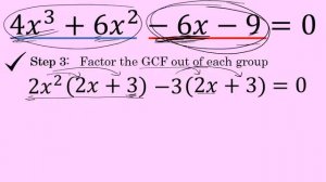 Factor by Grouping - How to Solve a 3rd Degree Polynomial Equation in 5 Steps