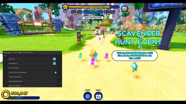 [HUNT!] Roblox Sonic Speed Simulator Script EP.4 - AutoFarm GUI & More 2022 смотреть онлайн