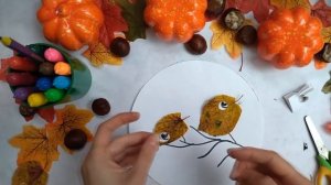 Как сделать Птичку из Осенних Листьев
