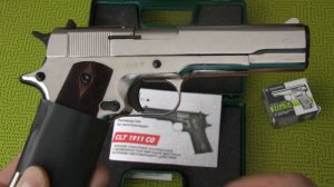Кольт CLT Colt 1911 CO хром СХП пистолет - внешний вид