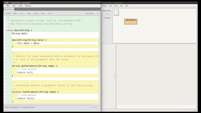 Java: testing the QueryString class
