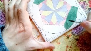 Роспись керамической плитки с геометрическим узором