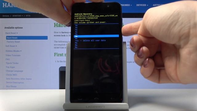 HOMTOM HT16 Factory Reset / Wipe Data смотреть онлайн