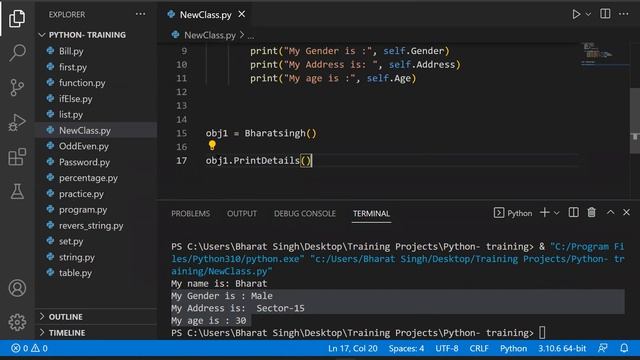 Python Classes and Object 13 Nov