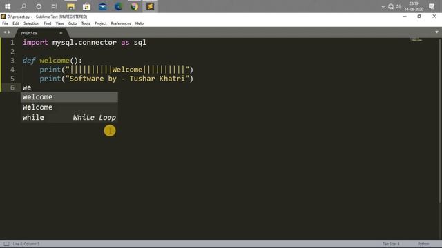 Establishing connection between python and mysql | Class 12 CBSE project