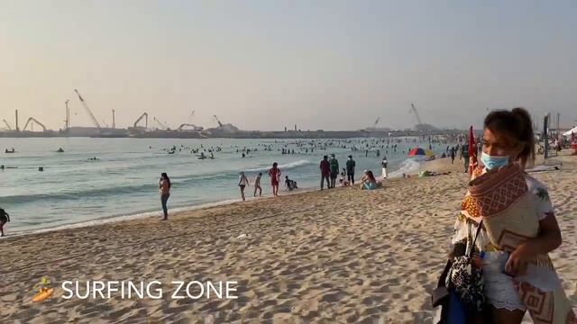 DUBAI PUBLIC BEACH || Umm Suqeim Beach || Black Palace Beach смотреть онлайн