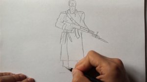 Как нарисовать Советского солдата - Рисунок на 9 мая День Победы