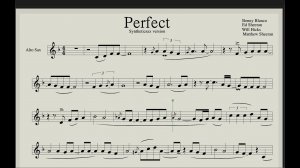 Ed Sheeran - Perfect (Sheet Music for Saxophone Alto) Playback inc Syntheticsax Cover