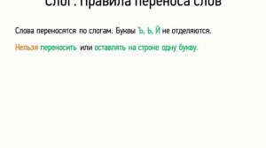 Слог. Правила переноса слов (5 класс, видеоурок-презентация)