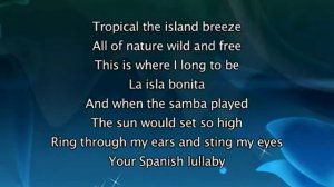 Madonna - La Isla Bonita, Lyrics In Video