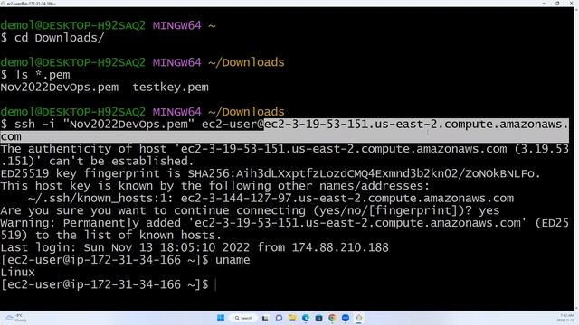Connecting to Server with GitBash- BecomeATechPro.com смотреть онлайн
