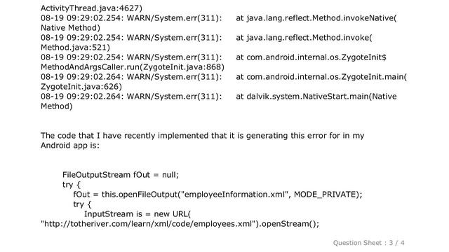 Android : SocketException: Permission Denied? смотреть онлайн