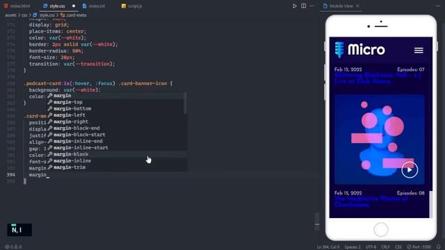 Build a responsive podcast website using html css javascript