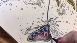 Adult Coloring  Magical Dawn Walking her Butterflies part 3 of 5