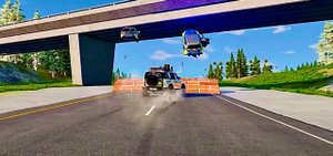 Огромные лежачие полицейские на дороге BeamNG Drive