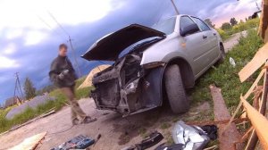 Кузовной ремонт Лада Гранта (Lada Granta) фронтальный удар. часть 1, дефектовка