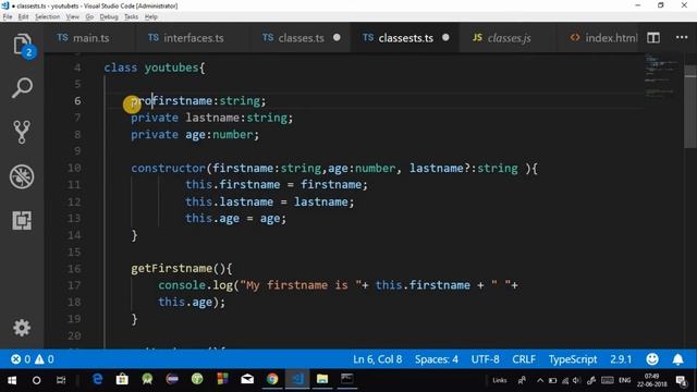 Typescript Tutorial for Beginners in Hindi #11: Access Modifiers in TypeScript in Hindi