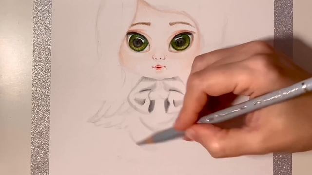 How to draw an angel. Как поэтапно нарисовать ангела. Цветными карандашами. Comment dessiner un ang смотреть онлайн