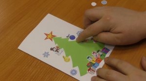 Новогодняя открытка с символами Рождества на английском