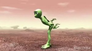Зелёный человечек танцует