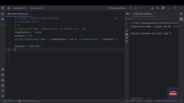 F String python | String Slicing in Python | F strings Python Tutorial