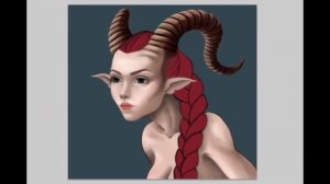 "Сатир" рисование на графическом планшете wacom