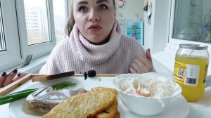 Мукбанг холодец, картошка хашбраун, капустка и лучок #мукбанг #фудблогер #обжор