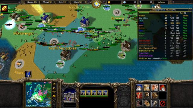RISK | CUSTOM GAME | EUROPE | FFA | WC3 | WARCRAFT III