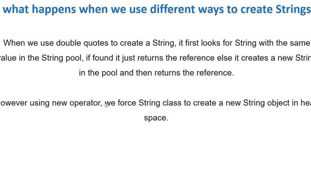 7. Java String - String Pool part 1