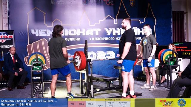 Чемпіонат України з жиму лежачи 2023р. Чоловіки 105 – +120 кг смотреть онлайн