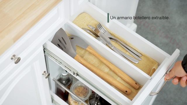 Sobuy Isla de cocina | Carrito de cocina | Carrito de servicio | Carro de almacenamiento | FKW100-W смотреть онлайн