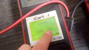 тест мотоАКБ Exide EB9-B 12V9Ah 115CCA тестером аккумуляторных батарей iCartool IC-700 ч.1