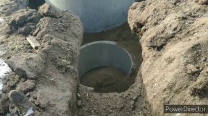 Септик из бетонных колец в песчаном грунте .