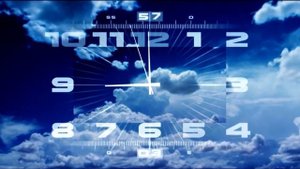 Часы и начало программы "Время" (Первый, 28.02.2020)