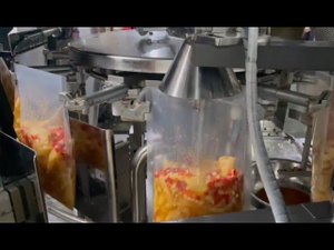 Автоматическая вертикальная линия с мультиголовочным дозатором для упаковки в вакуум