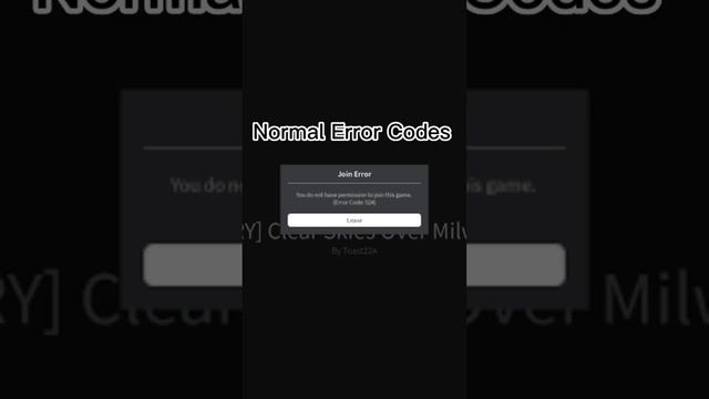 Dangerous error code !!!! #roblox #errorcode