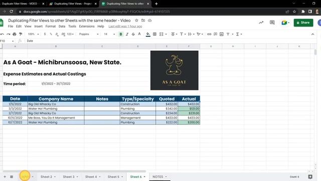Duplicating Google Sheets filter views in other Sheet Tabs with Google Apps Script смотреть онлайн