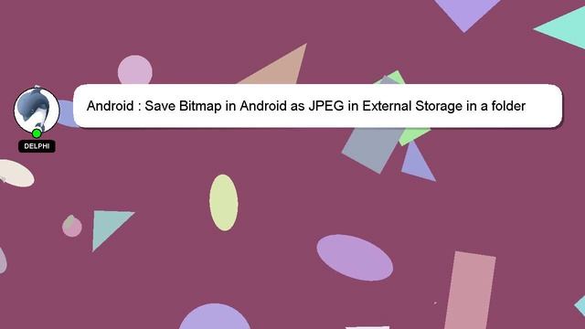 Android : Save Bitmap in Android as JPEG in External Storage in a folder смотреть онлайн