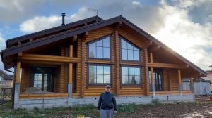 Строительство дома из оцилиндрованного бревна под ключ I часть.