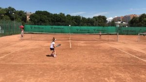 Большой теннис дети | Турнир Зеленый мяч | Кувшинова Елена 6 лет успешные розыгрыши