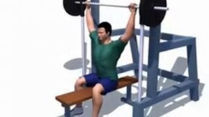 Жим из-за головы в тренажере Смитта