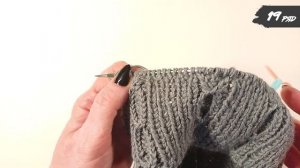 ИНТЕРЕСНАЯ ШАПКА БИНИ ДЛЯ МОДНИЦЫ / Вяжем женскую шапку на осень-зиму круговыми спицами