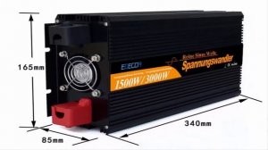 EDECOA 12V 220V pure sine wave power inverter 1500w 3000w