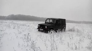 УАЗ на И-520 "Пилигрим" по снегу
