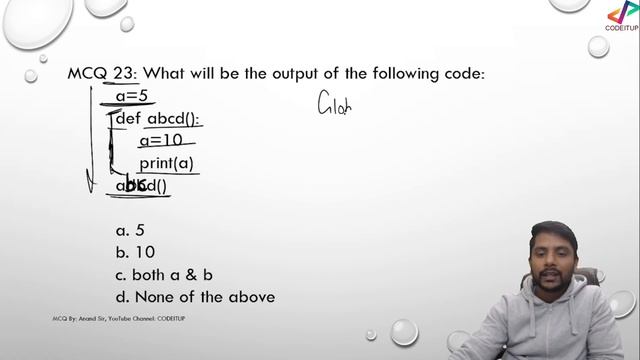 50+ Python MCQ | Python Functions | Video 03