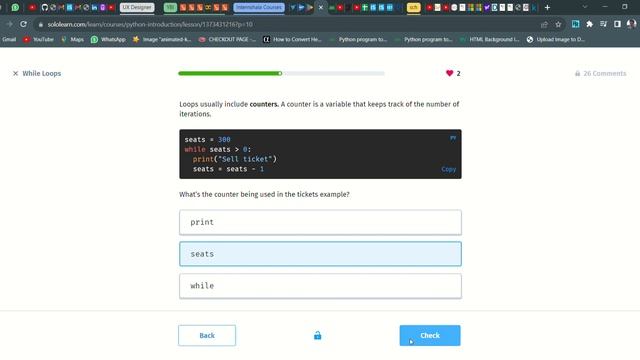 42 While Loops | Introduction to Python | Sololearn смотреть онлайн