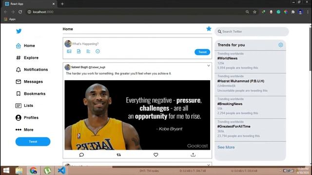 Build a TWITTER Clone with REACT JS for Beginners смотреть онлайн